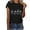 #051-Black, variant on Cutuoiiu Women's Bow Heart Graphic Casual Short Sleeve Tops Gifts