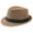 Brown, variant on Fall Clearance Jazz Hat Men's Breathable Linen Top Hat Outdoor Sun Hat Curly Brim Straw Hat