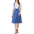 thumbnail image 2 of INSPIRE CHIC Women's Cute Suspender Skirt High Waist Overall Corset Skater Skirt Short Mini Dress XS Blue, 2 of 6