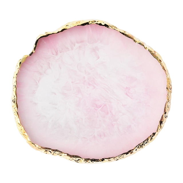 Paleta para mezclar colores de uñas, soporte para esmaltes, bandeja para mezclar pinturas, placa para mezclar cosméticos de uñas para salón profesional en casa. Rosa