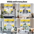 thumbnail image 6 of Yellow Blue Abstract Swag Curtain Valance for Windows, Lines Geometric Window Treatments Short Swag Topper for Kitchen Windows Bathroom Bedroom, 36"x63", 6 of 8