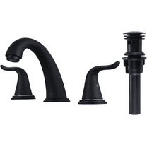WOWOW 3 Hole Widespread Bathroom Faucet Black Bathroom Sink Faucets 2 Handle Basin Faucet