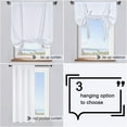 thumbnail image 5 of Blackout Tie Up Shade Curtains, Bedroom Window Shade Room Darkening Light Filter Shade Drapes Rings Up, Valance Elegant for Home Decoration (White 31 x 47 Inches), 5 of 7