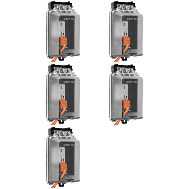 5X Cubierta para Tomacorrientesexterior, Cubierta para Tomacorrientes Exterior Sola Unidad, Caja Resistente Intemperie, Cubiertas para Enchufes A Prueba Agua para Cajas Eléctricas