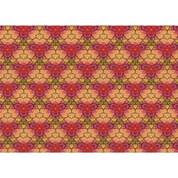 Ahgly Company Indoor Rectangle Patterned Carrot Orange Area Rugs, 2' x 5'