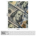 thumbnail image 4 of Orinice Money Benjamin Franklin Wealth Warm Lightweight Blanket Soft Fleece Blankets Throw Blanket Living Rooms Sofa Decor Cow Gifts All Seasons Lightweight Blanket 40x50in, 4 of 6