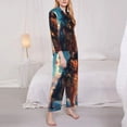 thumbnail image 3 of Lsque Colorful Cloud Shepherd Dog Pattern Long Sleeve Pajama Set for Women - Soft 2-Piece Sleepwear and Loungewear Set with Pockets, Comfy Nightwear-XX-Large, 3 of 7