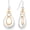 dangle earrings, variant on Vintage Two Tone Dangle Earrings For Women Gold And Silver Teardrop Hoops Mixed Metal Jewelry Boho Earrings[j9745]