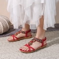thumbnail image 6 of YOUYEDIAN Womens Orthopedic Sandals Non Slip Slip on Arch Support Flat Wedge Sandals Lightweight Beach Slippers 2026 Beach Vacation Orthopedic Shoes (Red), 6 of 9