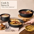 thumbnail image 3 of Carote 24-Piece Nonstick Cookware Set, Pots and Pans Set with Detachable Handle, Induction Compatible, Oven & Dishwasher Safe, Black, 3 of 7