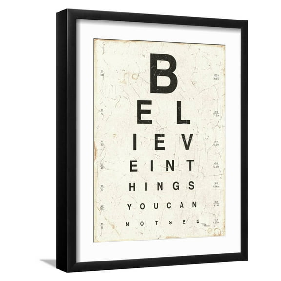 Art.com Eye Chart I Art Print by Jess Aiken, Black Frame Wall Art, 17" x 21"