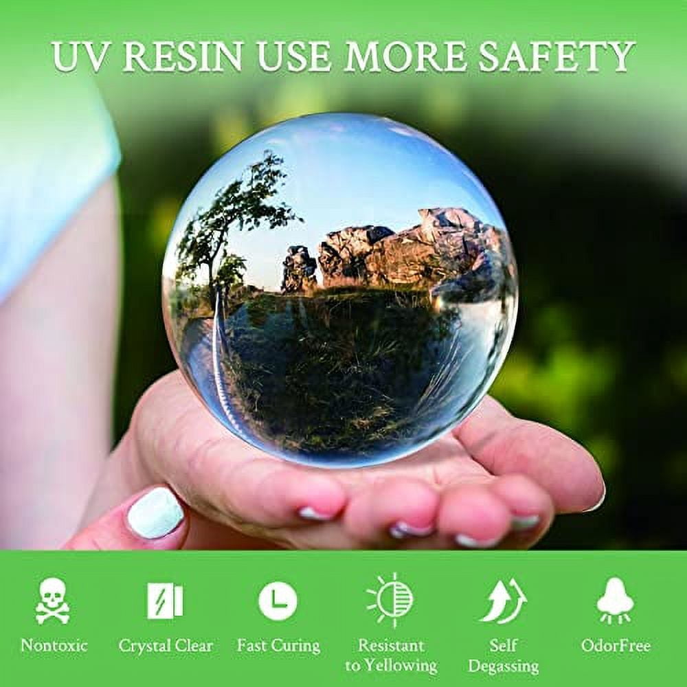 2 PCS 250G Crystal Epoxy Resin UV Curable Clear Glue + UV Led Lamp for DIY Home Professional Handcraft Jewelry Earrings Necklace Bracelet Nail Art Accessories