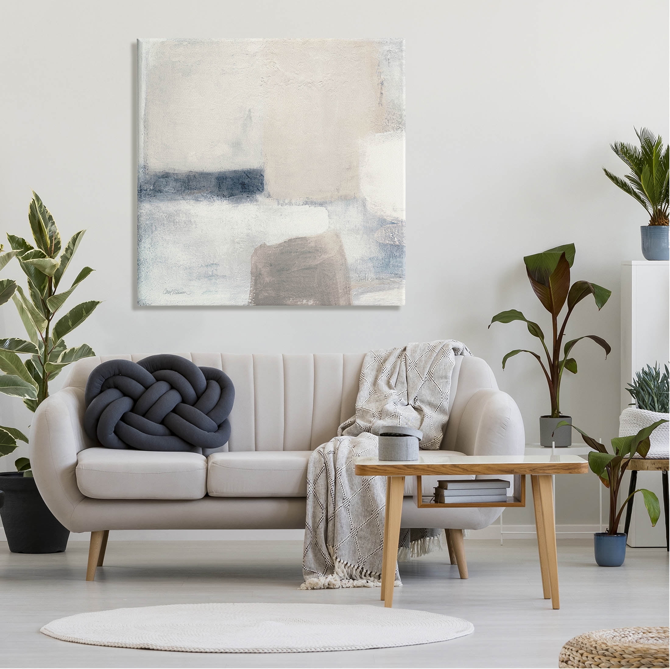 Stupell Industries Muted Geometric Abstract Shapes Painting Gallery Wrapped Canvas Print Wall Art, Design by Carol Robinson