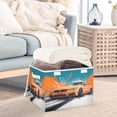 thumbnail image 4 of Iauyy Large Storage Box with Lid - Foldable Home Storage Bins for Clothes Toy Holiday Decor, Orange Color (42*32*30cm), 4 of 6