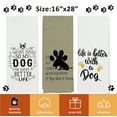 thumbnail image 3 of Cute Dog Kitchen Towels Set  5 pcs Funny Dog Sayings Dish Towels Dog Lover Gift 16" x 28" Cotton, 3 of 12