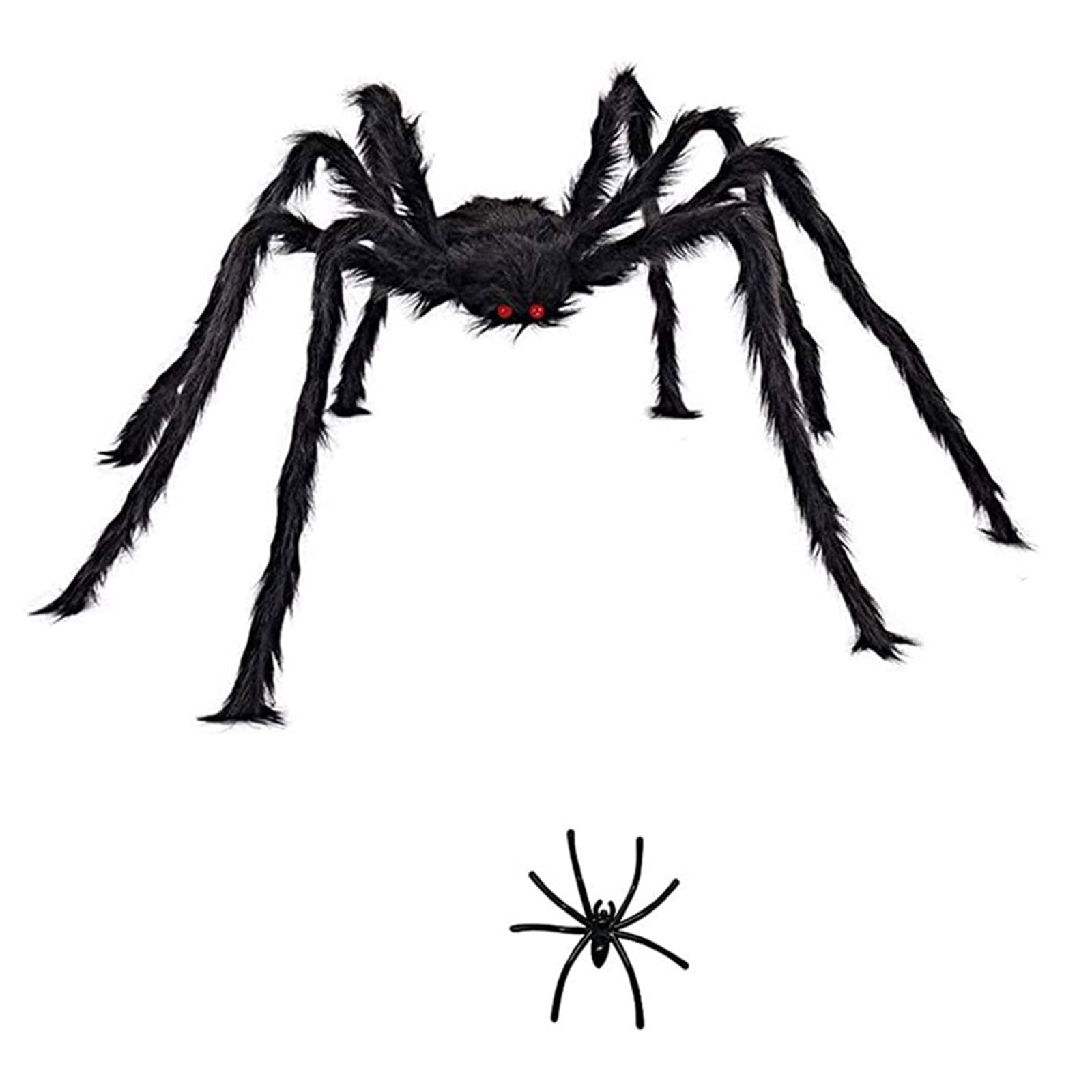 Yucurem Halloween Giant Spider Web Decor Lawn Cobwebs With Fake Spiders