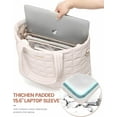 thumbnail image 4 of Lovevook Puffer Tote Bag for Women, Quilted Work Tote Bag Fits 15.6 In Laptop Compartment, Large Puffy Shoulder Bag Travel Bag for Daily Work Gym Weekend, 4 of 7