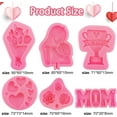 6Pcs Mother's Day Fondant Mold Mom Word Silicon Mold Best Mom Chocolate