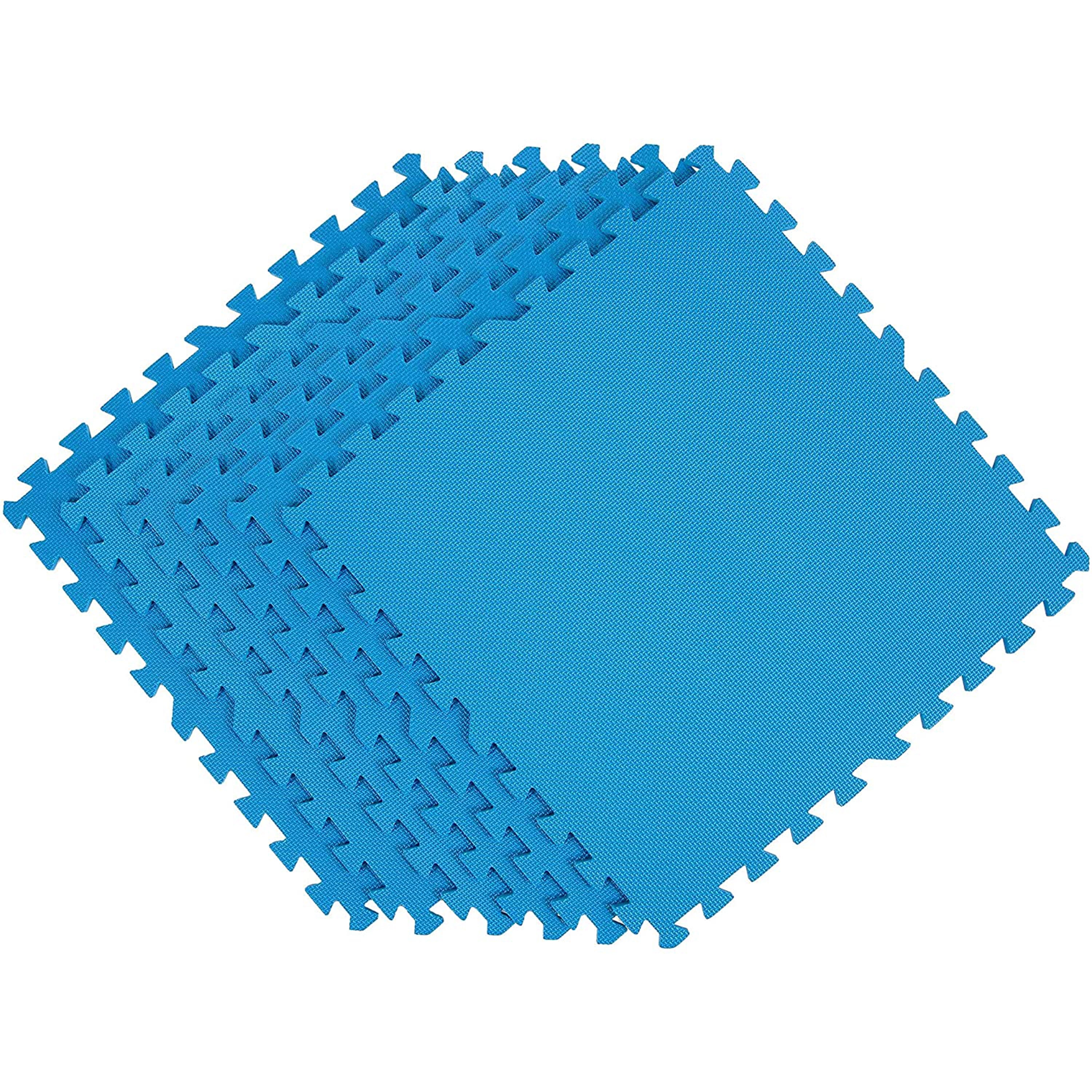 FlooringInc 3/8" Multipurpose Foam Tiles, Playroom, Aerobic, 2"x2", Blue, 12 Tiles, 48 sqft