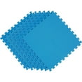 thumbnail image 2 of FlooringInc 1/2" Thick Exercise Tiles 2ft x 2ft Portable Interlocking Foam Tile Mats, 6 Tiles, Blue, 2 of 6
