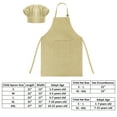 thumbnail image 2 of TOPTIE Kids Apron and Chef Hat Set, Adjustable Cotton Child Cooking Kitchen Apron, S-XXL-Khaki-S, 2 of 8