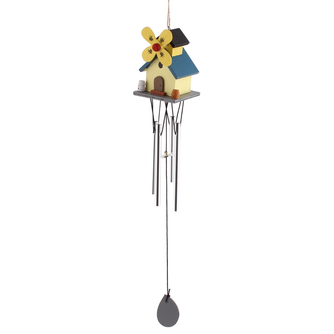 Holiday Gifts Windmill House Pattern Farmhouse Style Hanging Windbell for Decor by Unique-Bargains