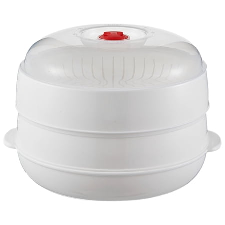 Mfigree Microwave Oven Steamer, Multifunctional Microwave Vegetable Steamer with a Transparent Lid, Cookware Micro Wave Dish, Kitchen Cooking Steamers for Cooking Dumplings, Vegetable