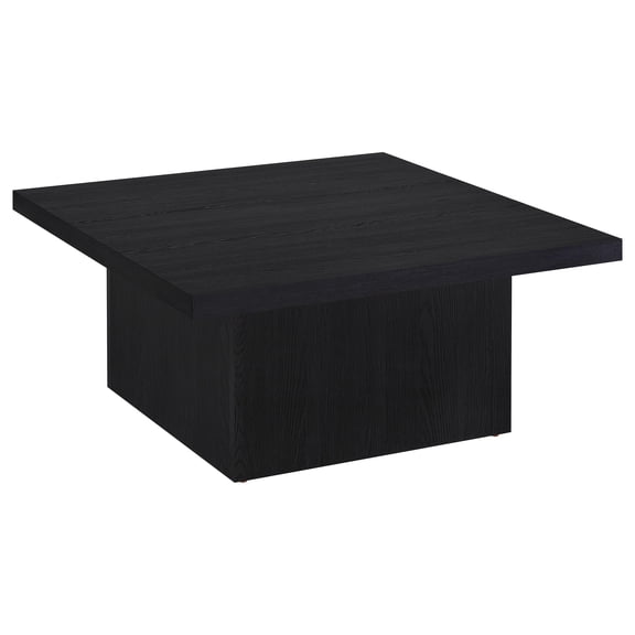 Coaster Devar Square Engineered Wood Cocktail Coffee Table in Black