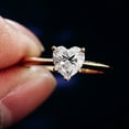 thumbnail image 5 of 1 Carat Women Moissanite Wedding Bands, S925 Sterling Silver D Color VVS1 Heart Cut Diamond Rings, Ideal Choice for Birthday, Anniversary and Romantic Occasions with Certificate, 5 of 6