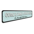thumbnail image 3 of Take a Boat Ride Novelty Sign, Metal Wall Decor - 4x18 inches, 3 of 4