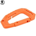 thumbnail image 2 of 10PCS High Strength D Ring Plastic Carabiner Keychain Hook Buckle for Outdoor Climbing(Orange ), 2 of 6