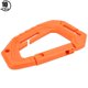 thumbnail image 3 of 10 Uds. Mosquetón de plástico con anillo en D de alta resistencia, hebilla de gancho para llavero para escalada al aire libre (naranja), 3 of 5