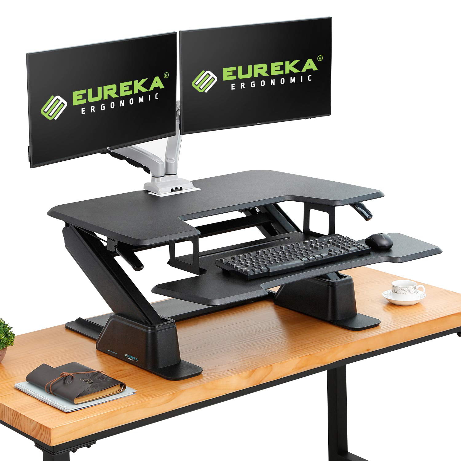 Eureka Ergonomic Black & Gray Height-Adjustable Under Desk Foot Rest  DSN-03048 by Upmost Office