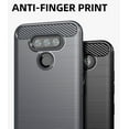 thumbnail image 5 of Nakedcellphone [NAVY BLUE CARBON FIBER] Flexible TPU Slim Phone Case Cover [Anti-Shock, Anti-Fingerprint] for Cricket LG Harmony 4, LG Premier Pro Plus (L455DL), 5 of 6