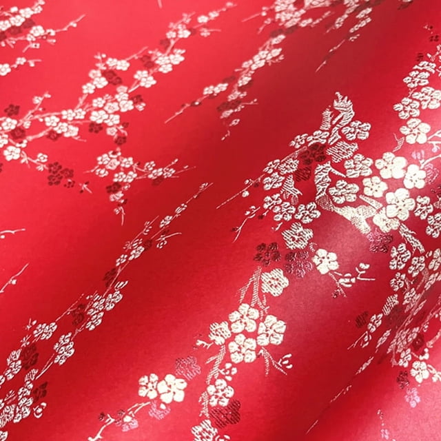 Nvzi flowers, gifts, gift box decorations, gifts, flower packaging paper, (Chinese style plum blossom packaging paper, 75 * 52.5cm, red)