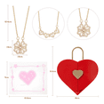 thumbnail image 2 of Collar Dama Corazón Y Trébol Mujer 18k Oro De Caja De Regalo Belug,  Rojo, 2 of 5