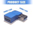 thumbnail image 5 of YIGSECU 90 Degree Angled USB3.0 Extension Connector 5Gbps Fast Data Transfer Power Adapter for Laptops Mobile Phones Tablets, 5 of 8