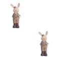 thumbnail image 4 of kurtrusly Cute Rabbit Statue Figurines Animal Sculpture Wedding Gift Craft male 8.5x23.5cm 2Set, 4 of 6
