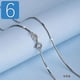 thumbnail image 1 of Cadena de plata de ley 925 con serpiente de agua ondulada 40cm / 45cm Collar de cadena 0 7/0 8mm Dc06-tamaño 40 Cm, 1 of 5
