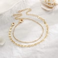 thumbnail image 5 of Turandoss Dainty Layered Coin Bracelets 14K Gold Plated Handmade Layering Bead Chain Gold Layered Coin Chain Bracelets for Women(Coin Chain & Bead Chain), 5 of 8