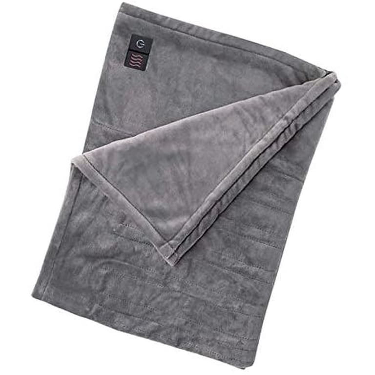 Brookstone Luxurious Electric Heated Throw 4-Heat Settings Easy One Touch  Built-in Remote (Charcoal) - Walmart.com