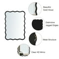 thumbnail image 5 of 39.8-Inch Rectangular Mirror, Solid Wood Frame Wall Mirror with Wavy Frame, Modern Mirror Wall Decoration for Home Living Room, Bedroom, Cloakroom, Bathroom, Entryway, Black, 5 of 9