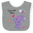 thumbnail image 3 of Inktastic Yara Happy Mothers Day Purple Elephant and Bee Gorgeous Girls Baby Bib, 3 of 4