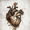 Anatomical Heart Cross Thorn Crown, variant on UXIEQU Lone Figure Dead Tree Moonlit Canvas Wall Art 15.75x11.81 INCHES