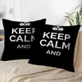 thumbnail image 3 of LALILO Throw Pillow Covers Keep Calm And Motivational Card Keep Cushion Cover 18" x 18", 2 Pack, 3 of 6