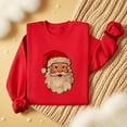 thumbnail image 4 of Craaazy Christmas Sweatshirts for Women Loose Long Sleeve Graphic Santa Claus Print Xmas Shirts Gifts, 4 of 8