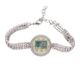 thumbnail image 1 of Héroe el capitán León bandera Pulsera de tobillera de cadena de tenis, joyería de diamantes, 1 of 3