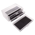 thumbnail image 2 of GoDecor Clear Plastic Acrylic Makeup Case Cosmetic Organizer 3 Drawers Holder Jewelry Lipstick Storage Box, 2 of 5