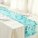 BalsaCircle 13"x108" Payette XL Sequin Table Runner Turquoise - Walmart.com