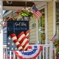thumbnail image 4 of God Bless Patriotic America Memorial Day Garden Flag Double Sided July 4th Decorative House Yard Outdoor Burlap Flag, USA Red White Blue Star Stripe Decor Summer Home Outside Decoration 12.5x18, 4 of 6